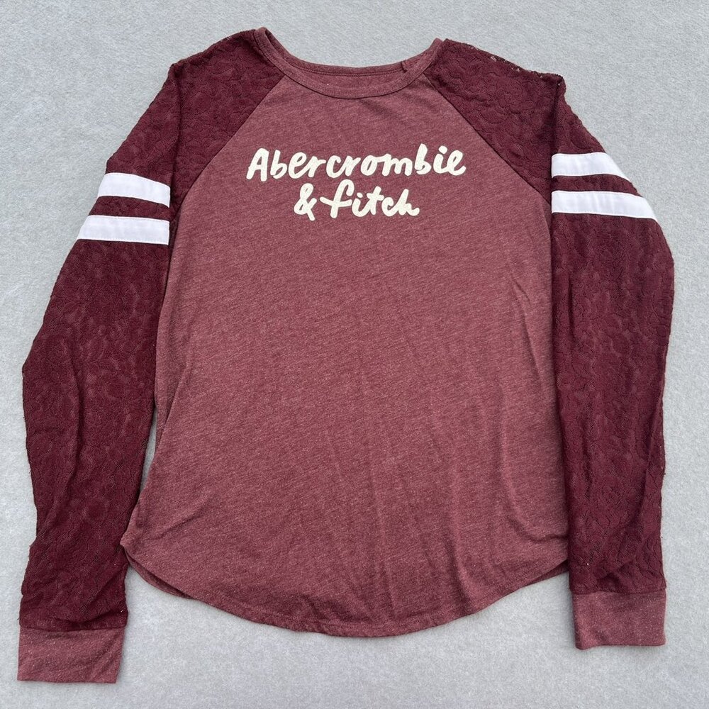 abercrombie kids A & F Long Lace Sleeve Shirt XL 15/16
